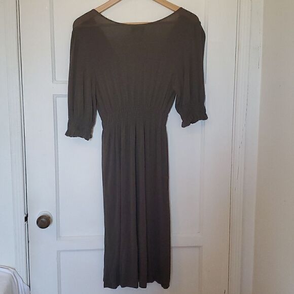 Max Edition Surplice Midi Dress Camo Green Size XS - Picture 5 of 7